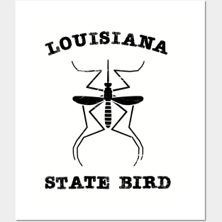 Louisiana Mosquito State Bird Posters and Art